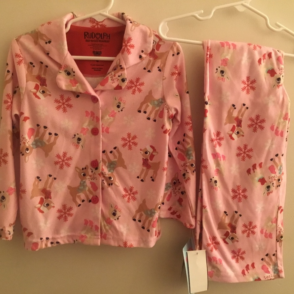 Girls Rudolph the Red Nosed Reindeer Pajamas